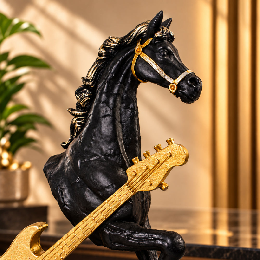 Royal Horse with Guitar Showpiece