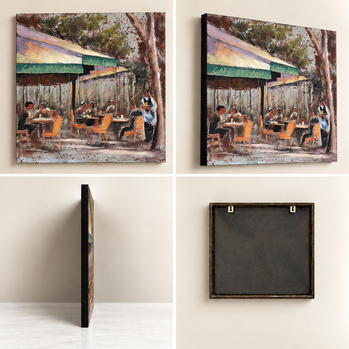 Handcrafted Parisian Street Life Wall Art
