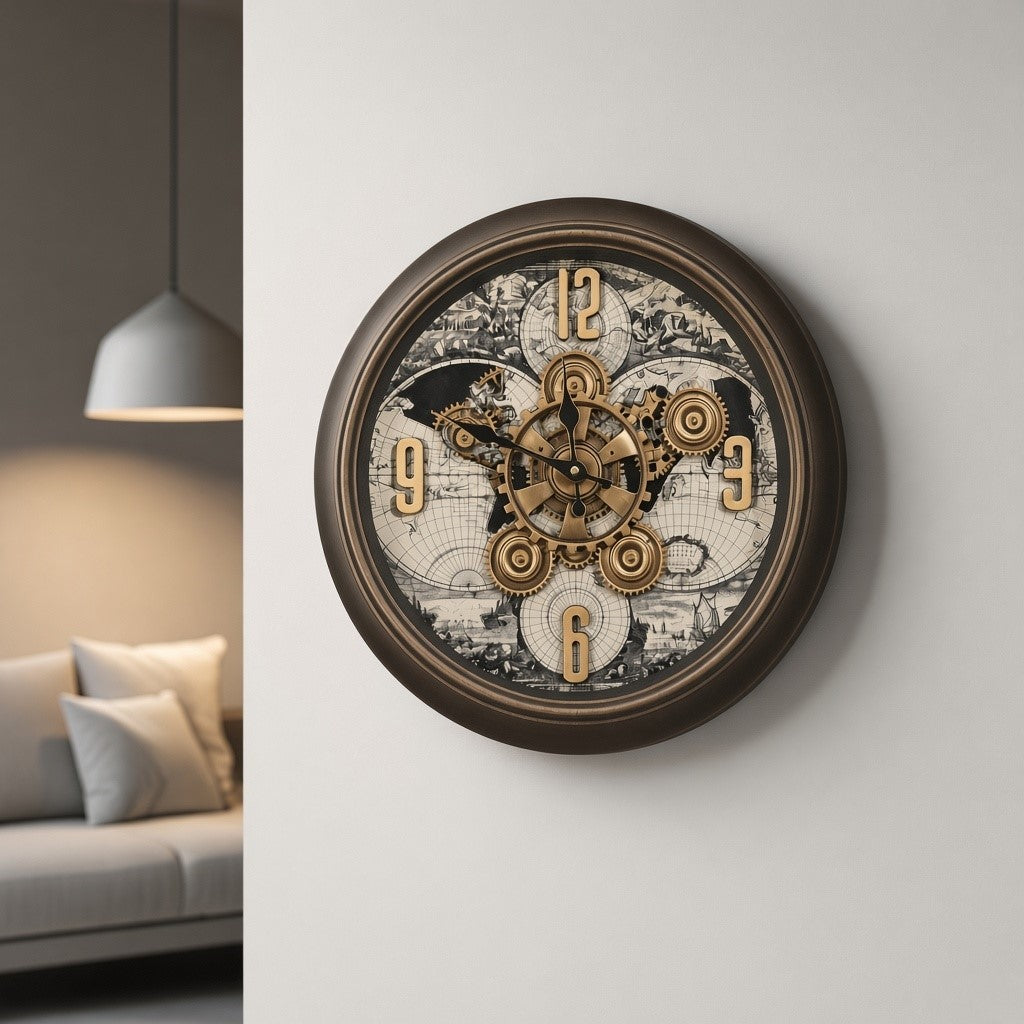 Atlas Gear Statement Wall Clock – 41 cm