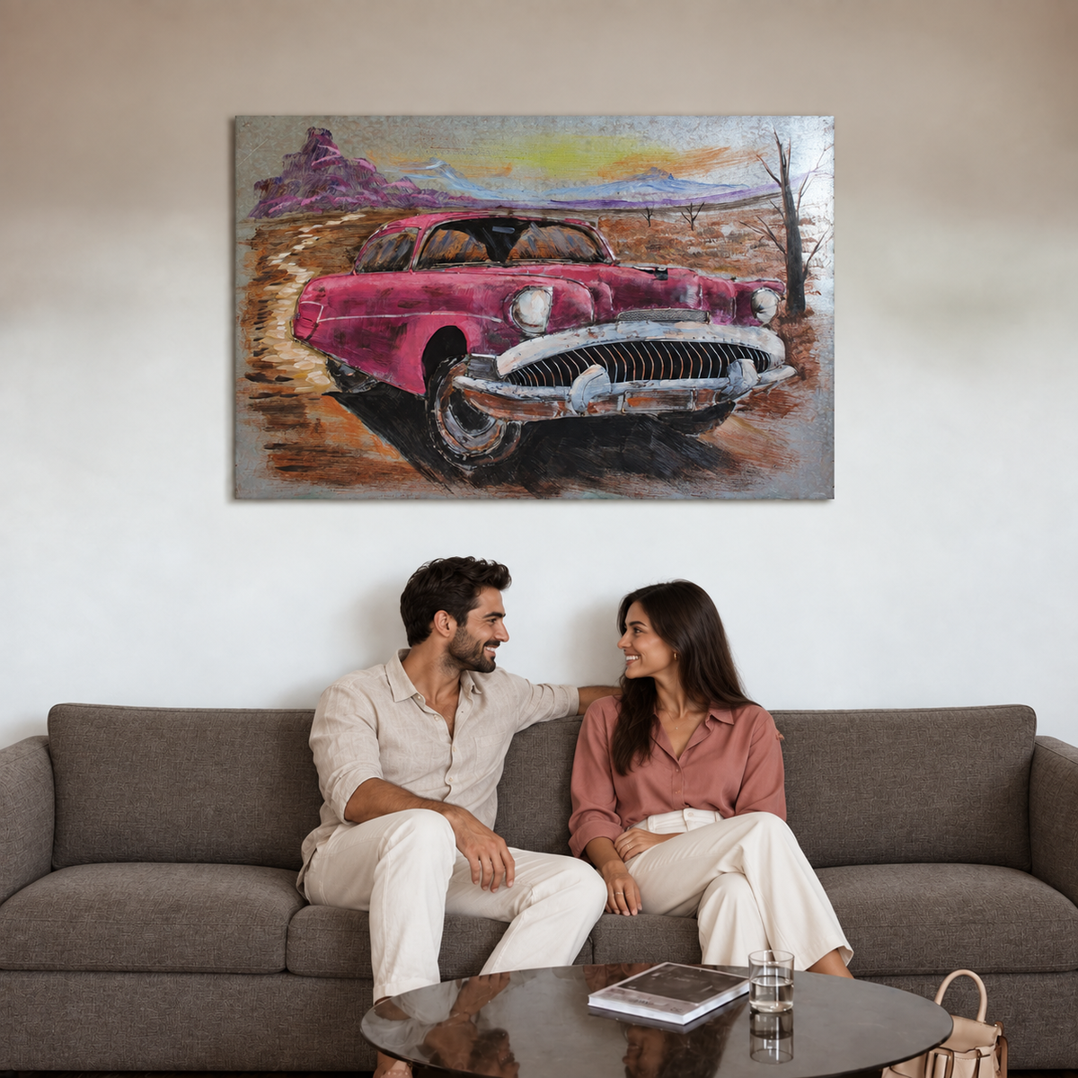 Vintage Car 3D Wall Art