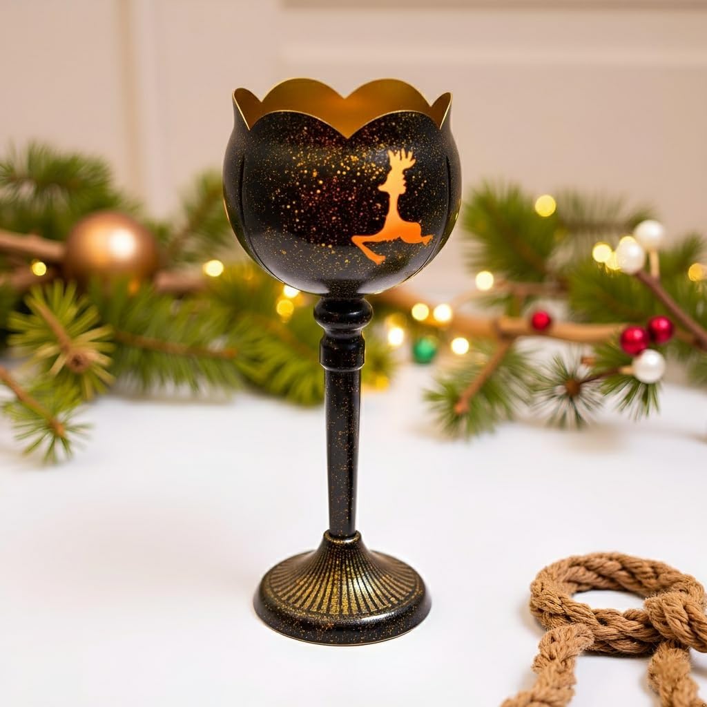 Christmas Reindeer Candle Holder Stand for Home Decor