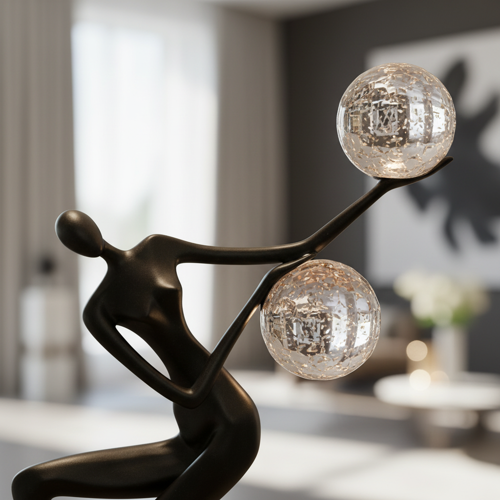 Dancing Ball Abstract Figure Showpiece
