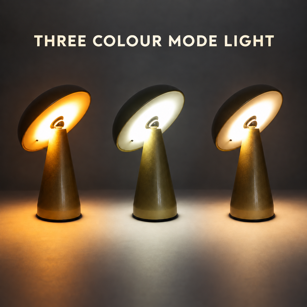 Golden Mushroom Touch Table Lamp