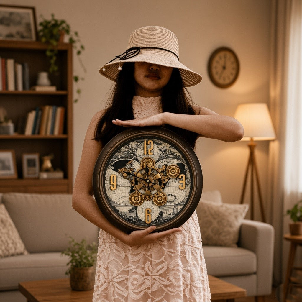 Atlas Gear Statement Wall Clock – 41 cm