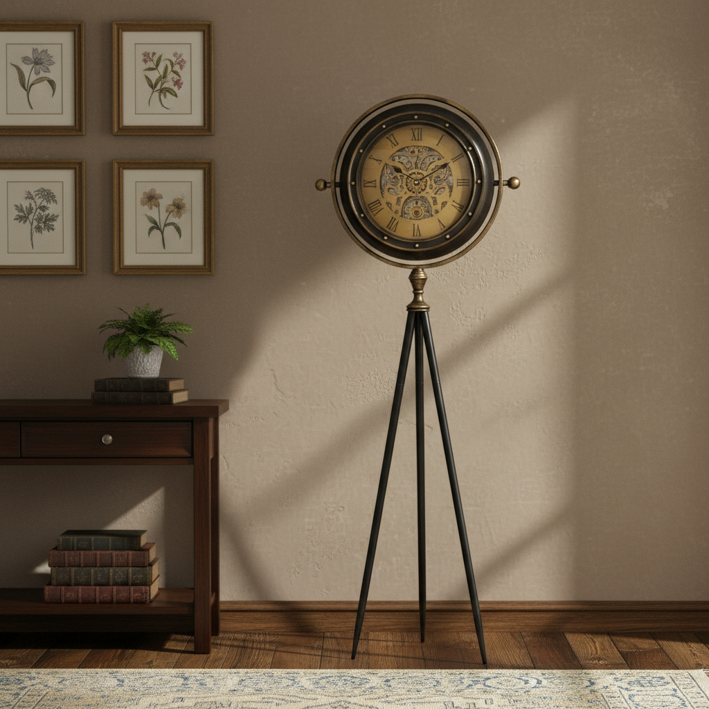 Antique Tripod Floor Clock