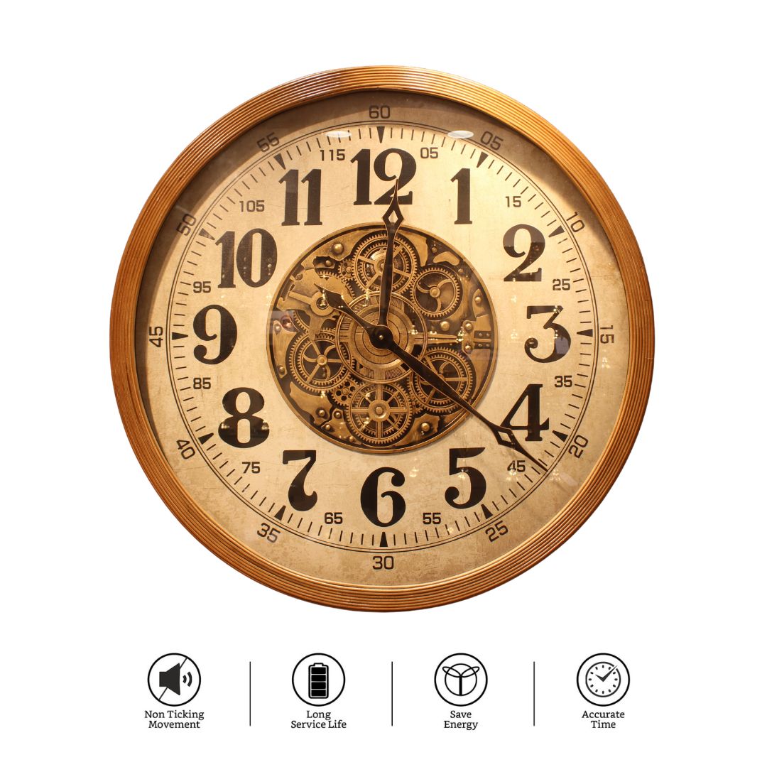 Vintage Gear Wall Clock