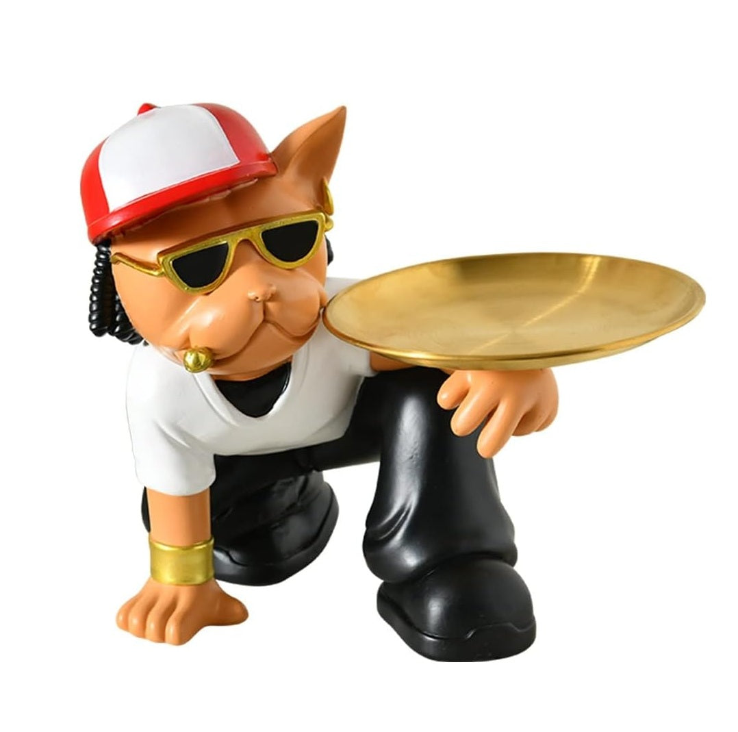 Modern French Bulldog Key and Jewelry Tray Tabletop Organizer