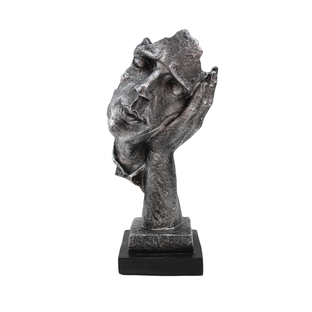 Modern Surrealist Face Sculpture Tabletop Organizer