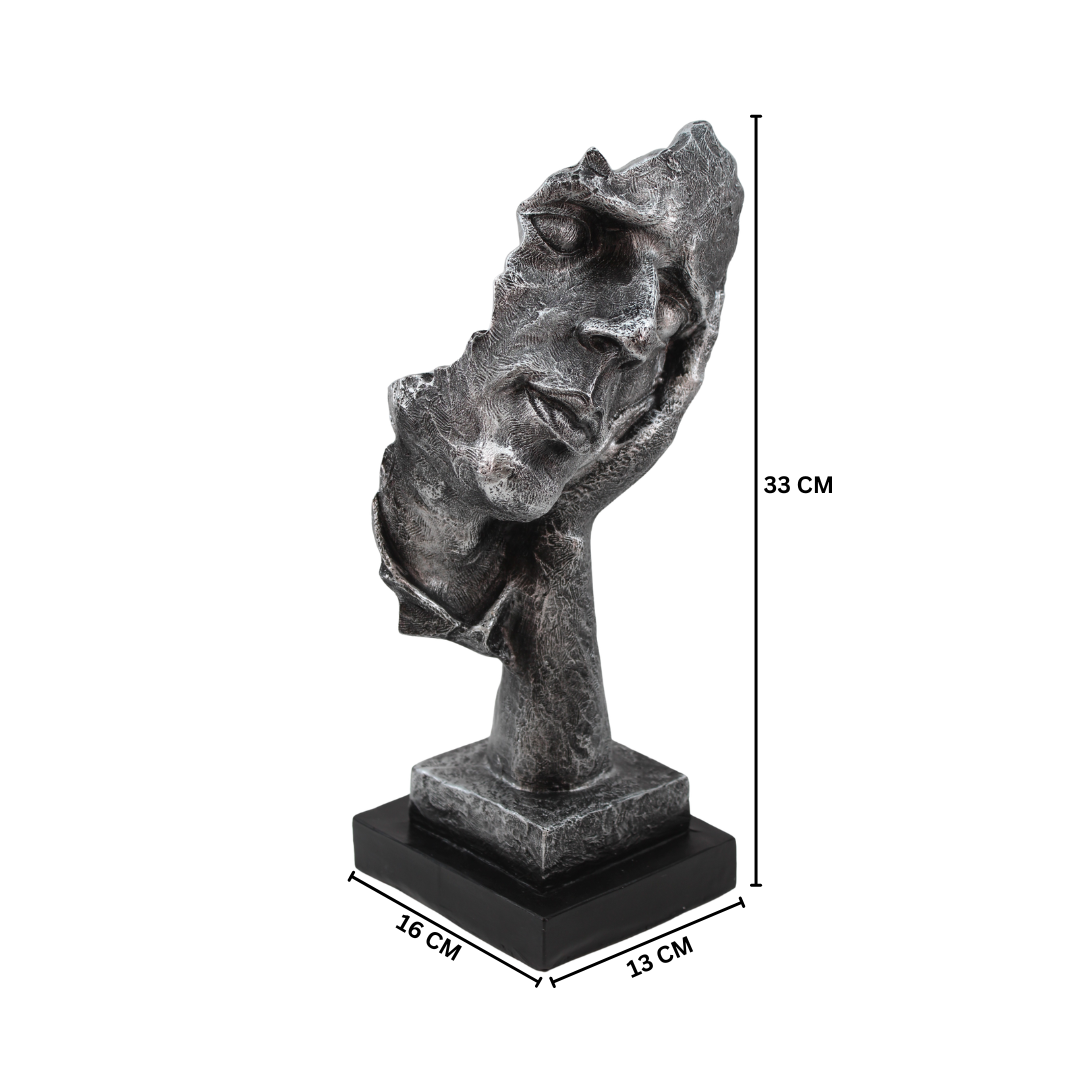 Modern Surrealist Face Sculpture Tabletop Organizer