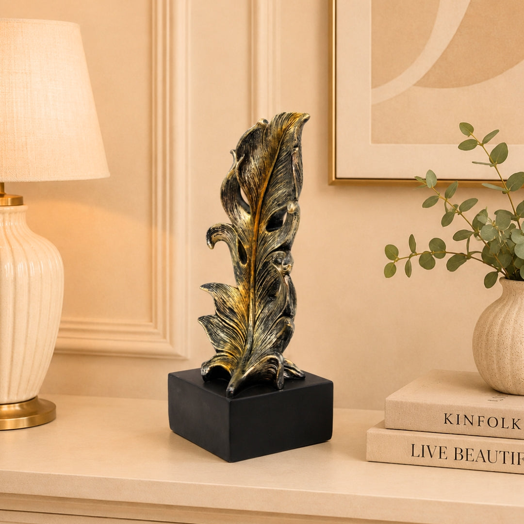 Feather Statue - Abstract Plume Tabletop Organizer