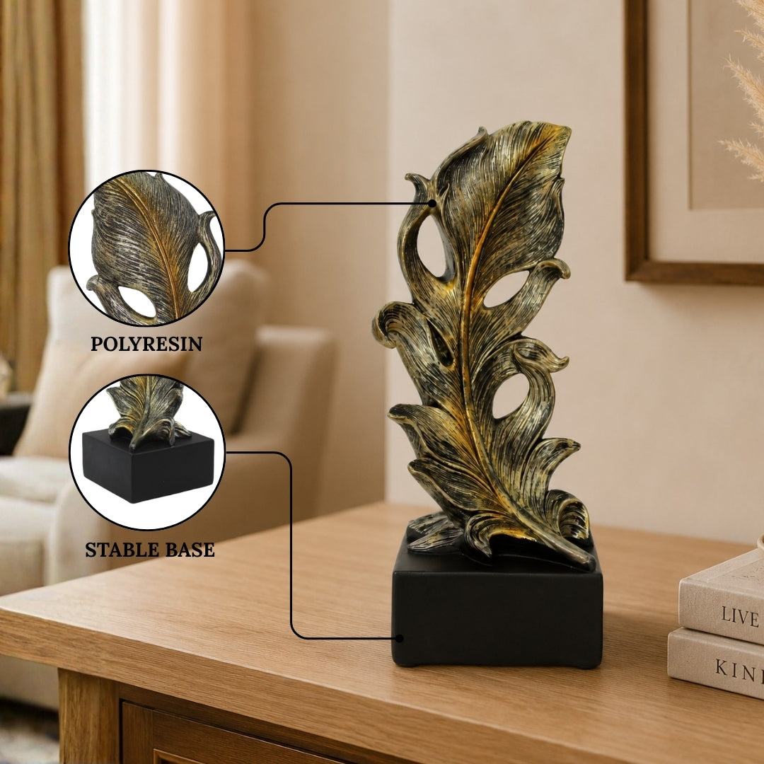 Feather Statue - Abstract Plume Tabletop Organizer