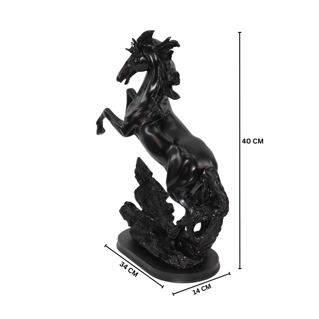 Majestic Rearing Horse Statue Tabletop Organizer