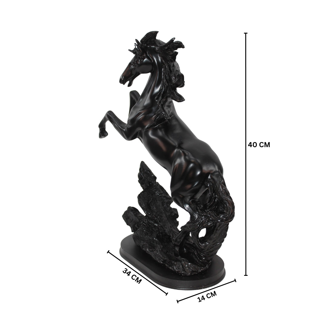 Majestic Rearing Horse Statue Tabletop Organizer