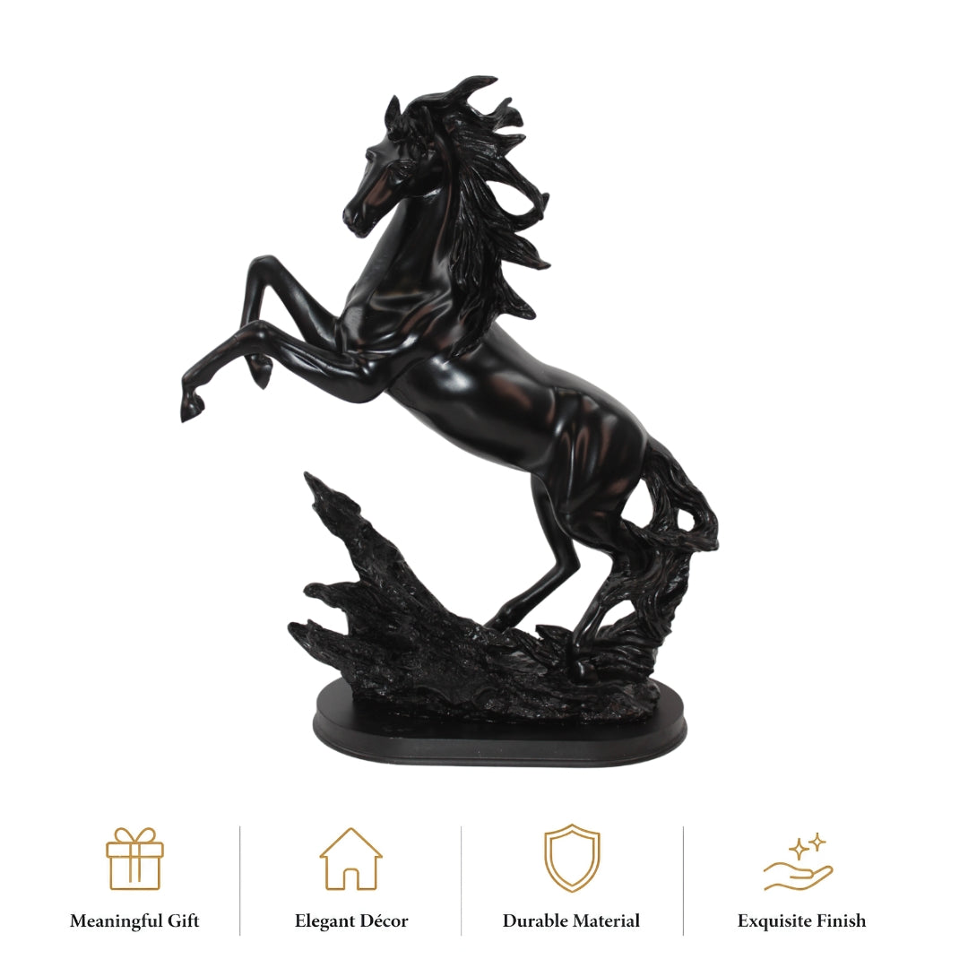Majestic Rearing Horse Statue Tabletop Organizer