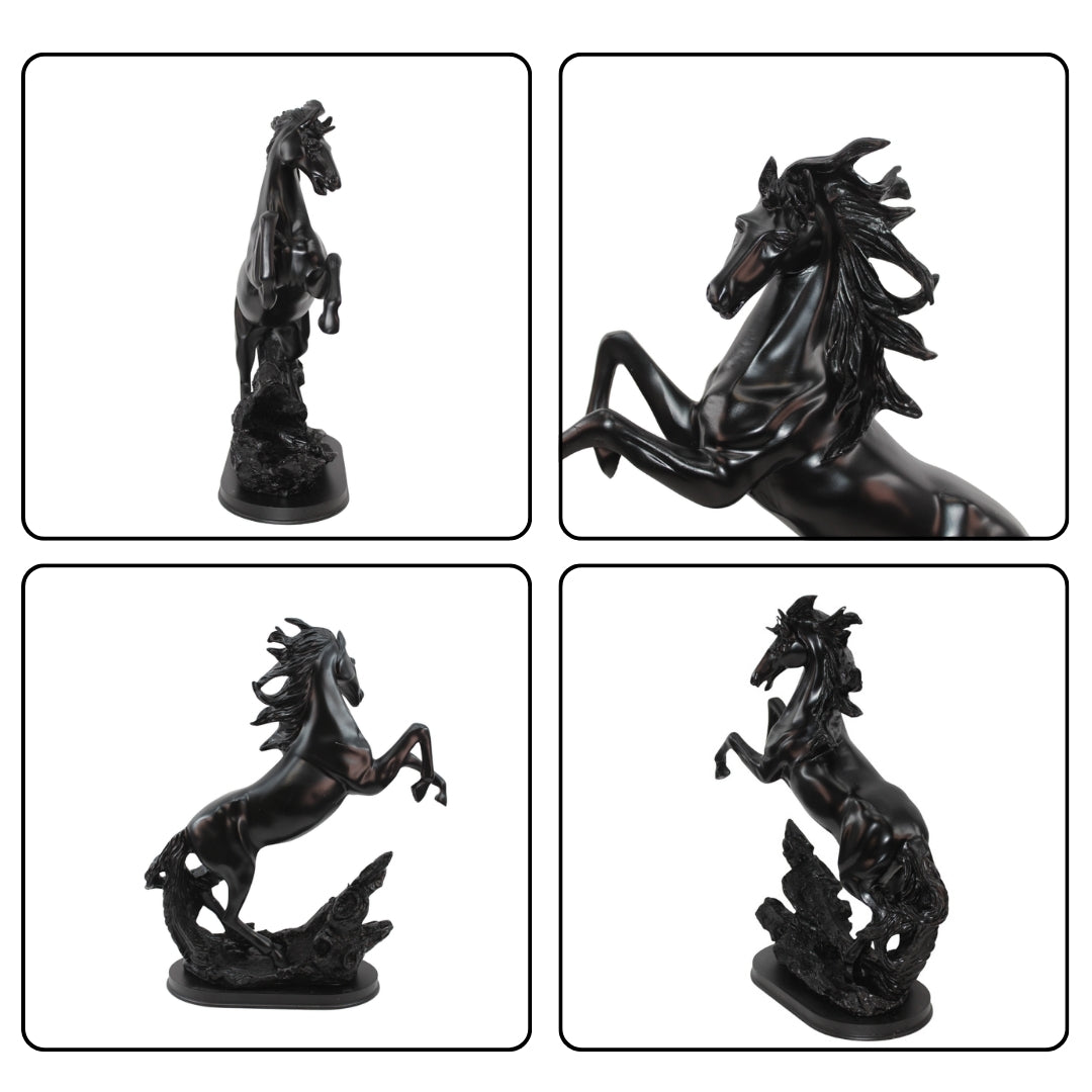 Majestic Rearing Horse Statue Tabletop Organizer