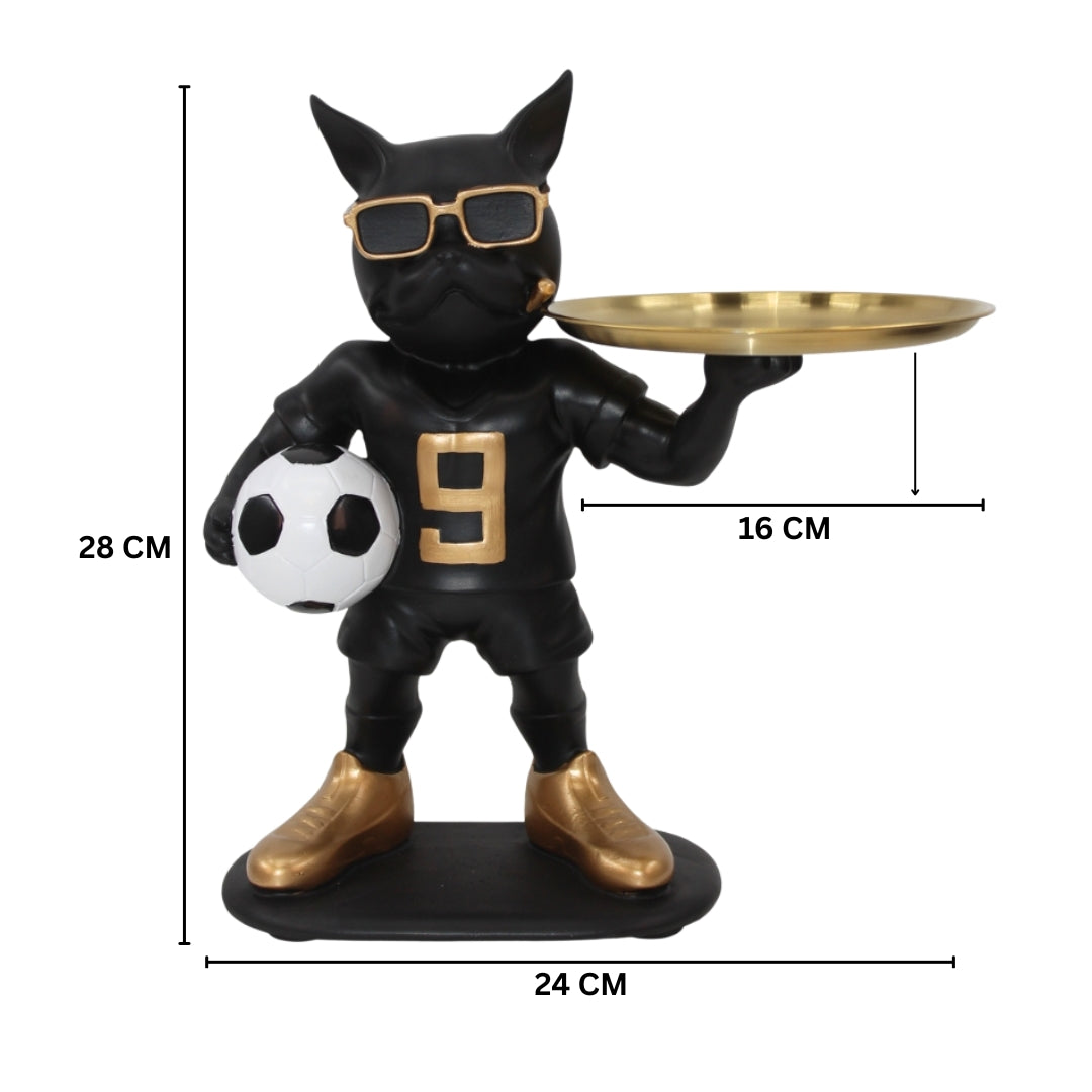 Resin Cool Football Dog Tray Showpiece Tabletop Organizer