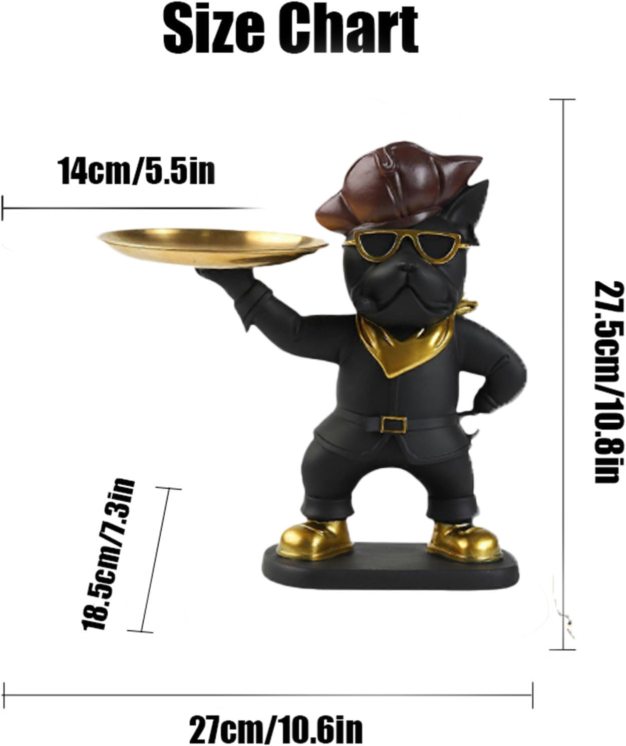 Bull Dog Tray Showpiece Tabletop Organizer
