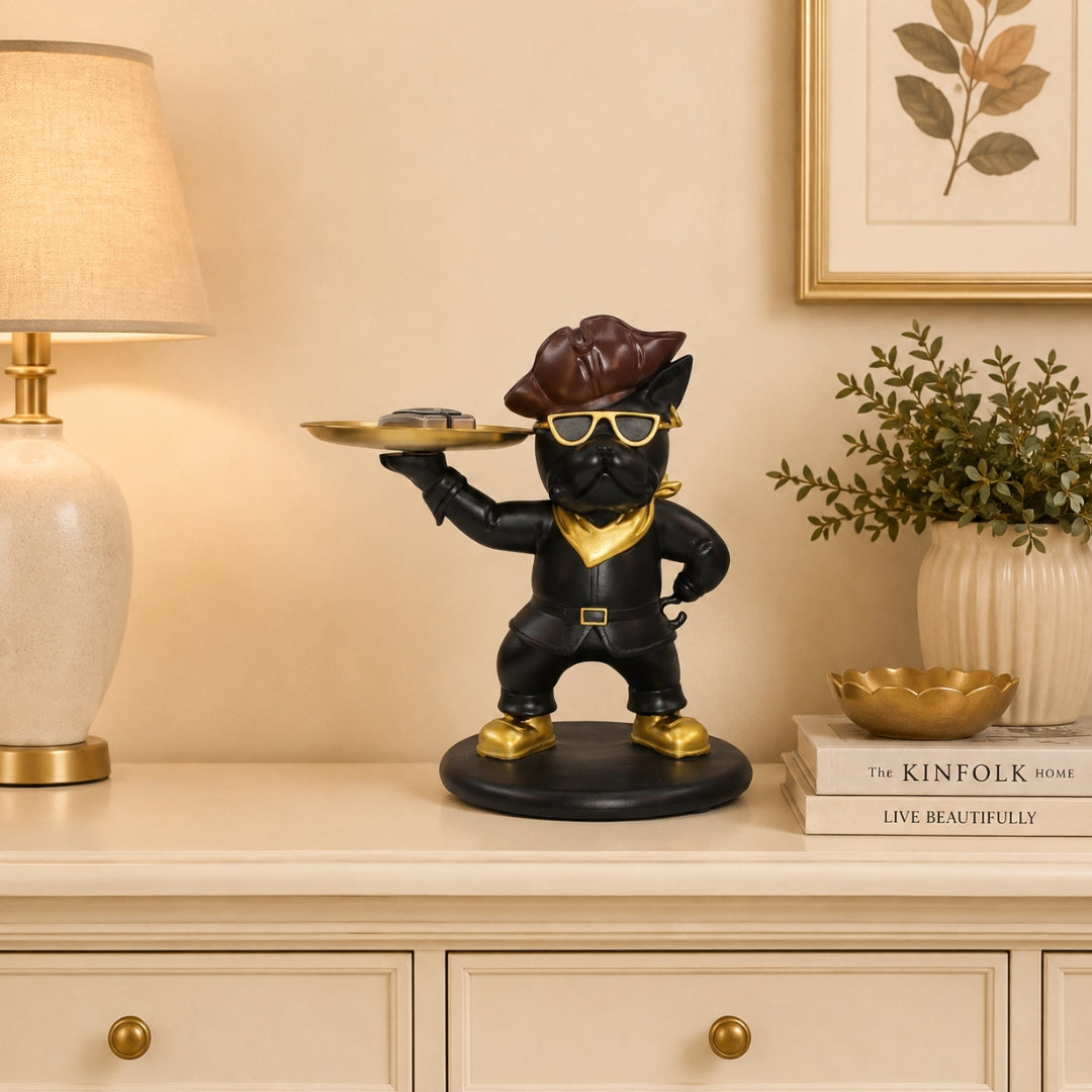 Bull Dog Tray Showpiece Tabletop Organizer