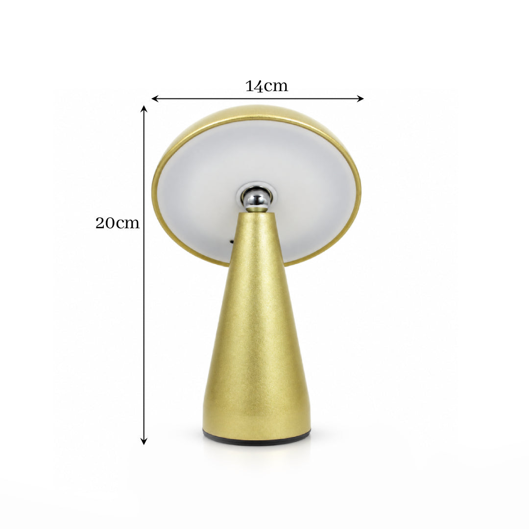 Golden Mushroom Touch Table Lamp