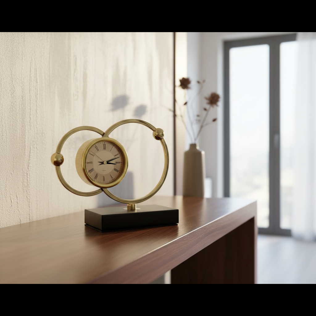 Dual ring desk clock