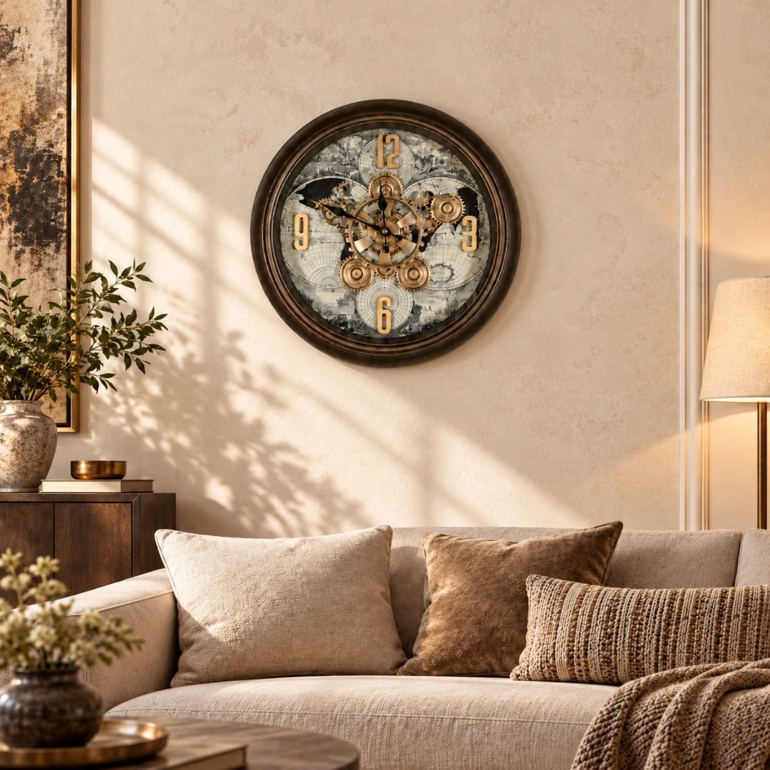 vintage gear wall clock
