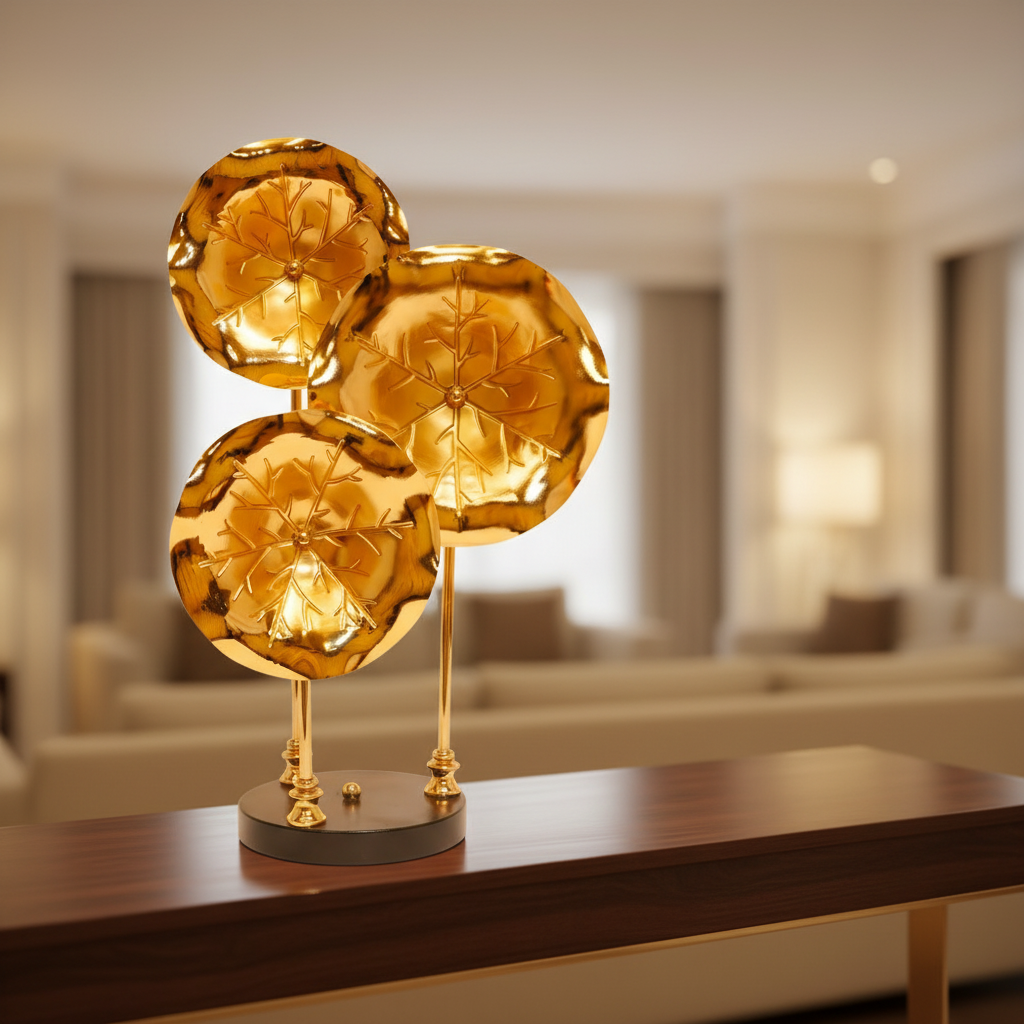 Golden Metal Decorative Table Showpiece