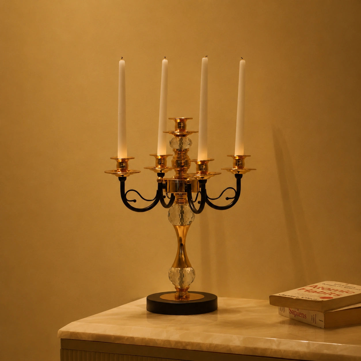 Royal Crystal 5-Arm Candelabra Holder