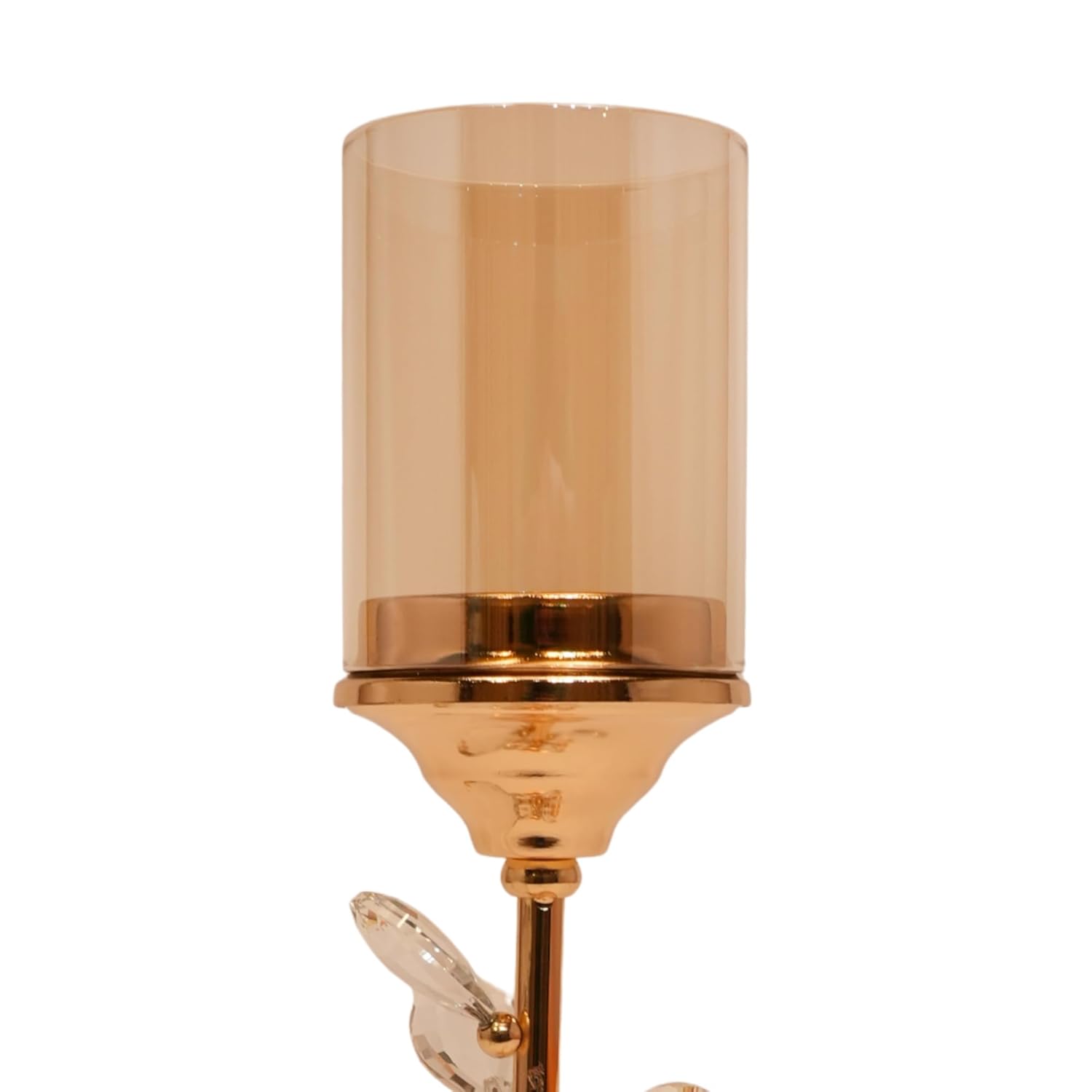 Golden Leaf Bloom Candle Stand
