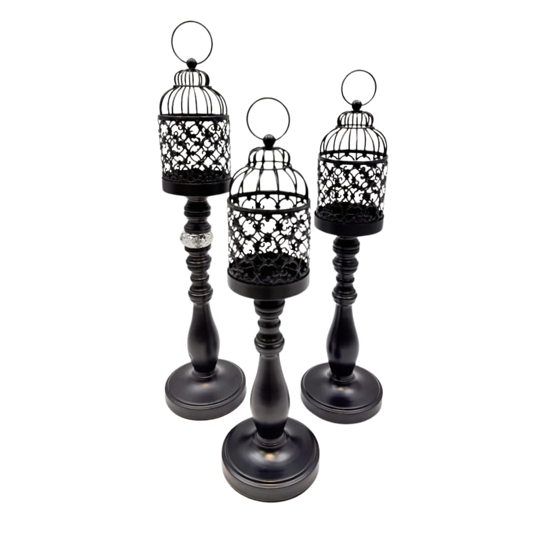Vintage Metal Candle Holders Set