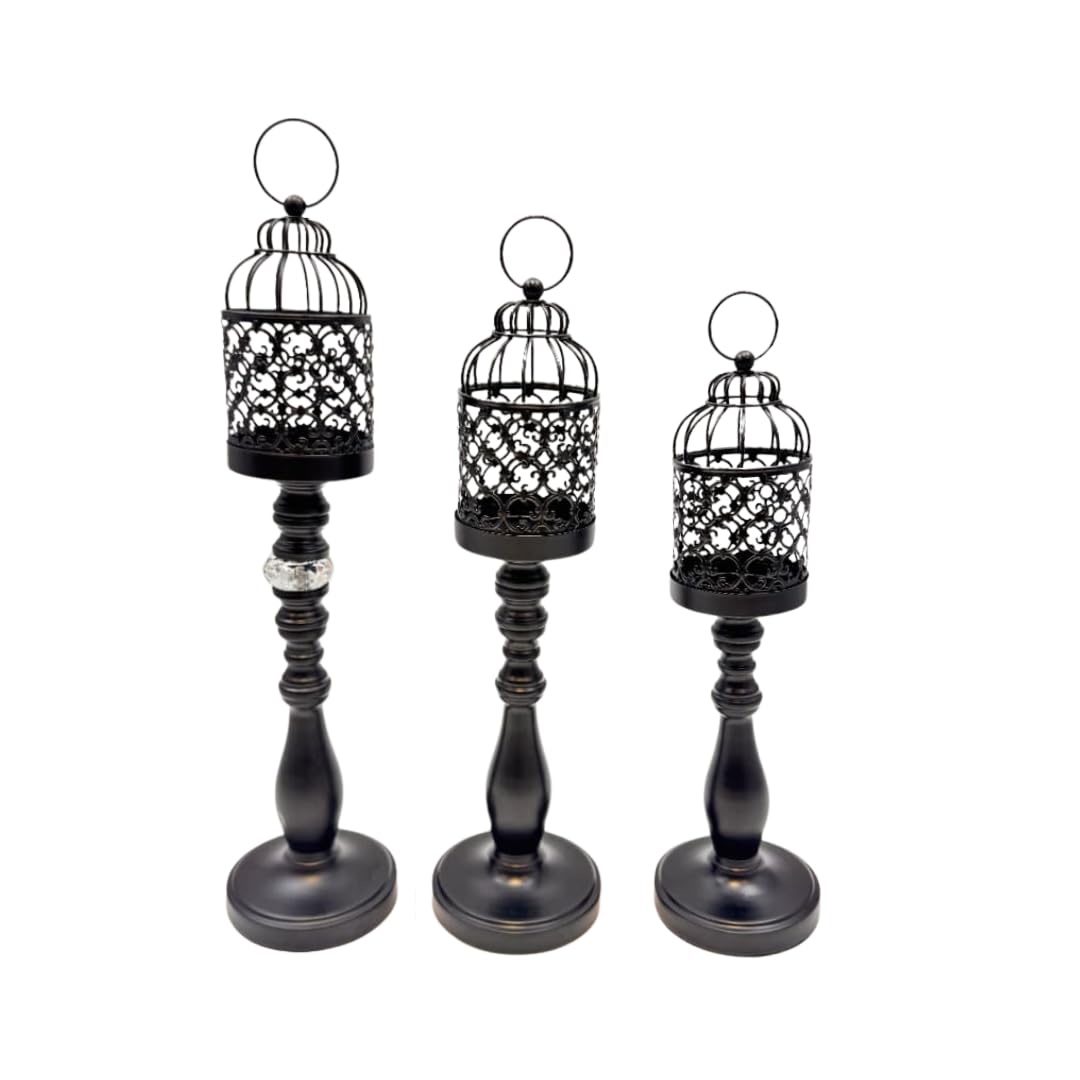 Vintage Metal Candle Holders Set