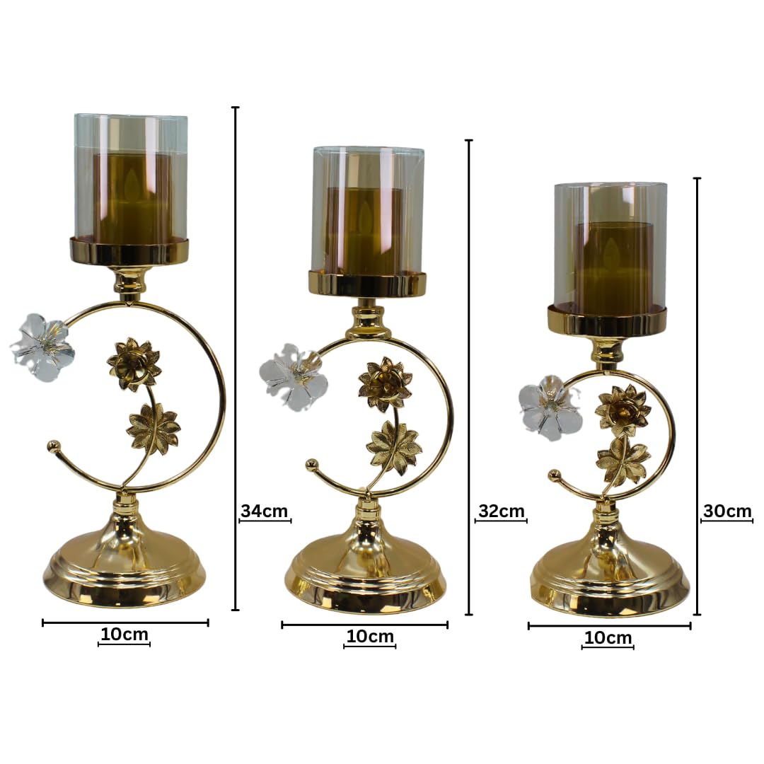 Floral Metal Tealight Stand for Home Décor