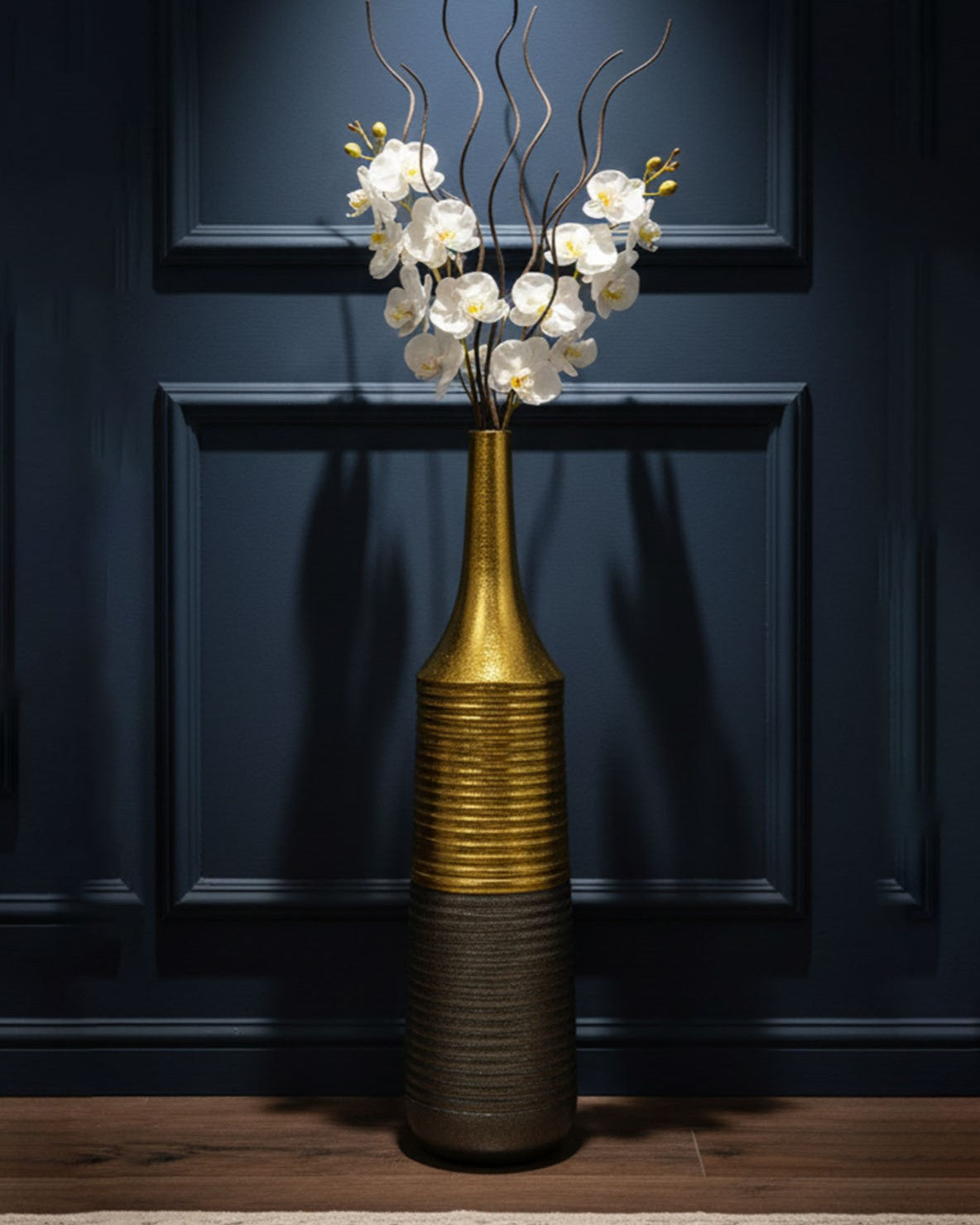 Modern Metallic Gold  Floor Vases
