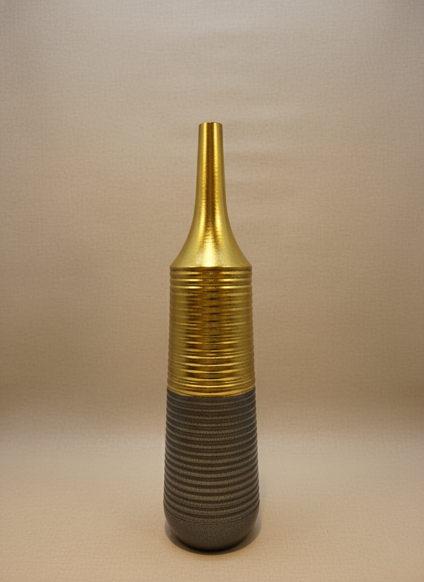 Modern Metallic Gold  Floor Vases