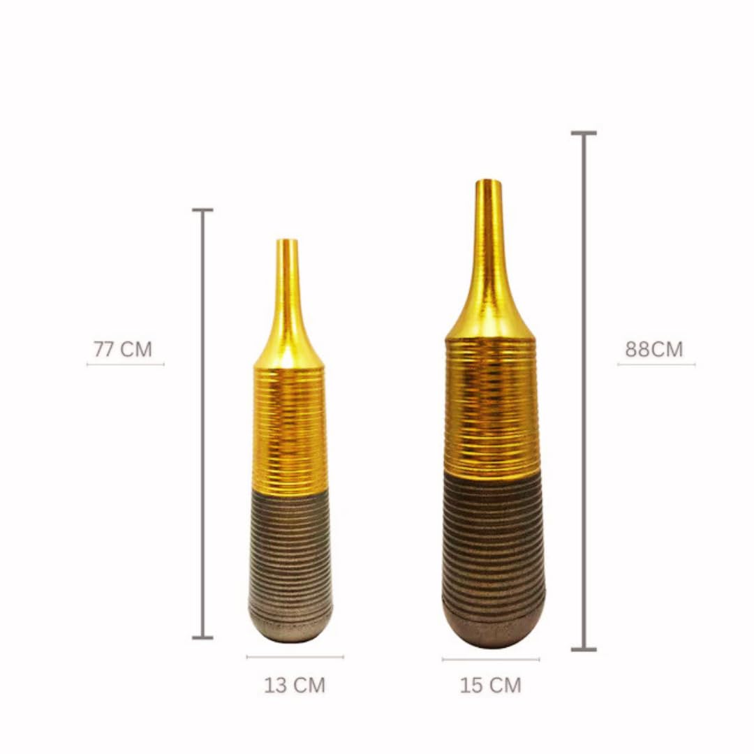 Modern Metallic Gold  Floor Vases