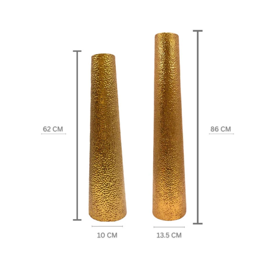Majesty Hammered Metal Floor Vase