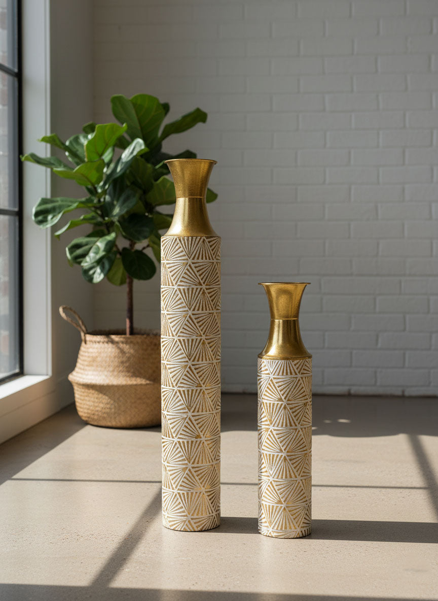 Embossed Decorative Floor Vase