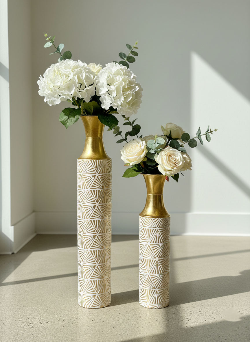 Embossed Decorative Floor Vase