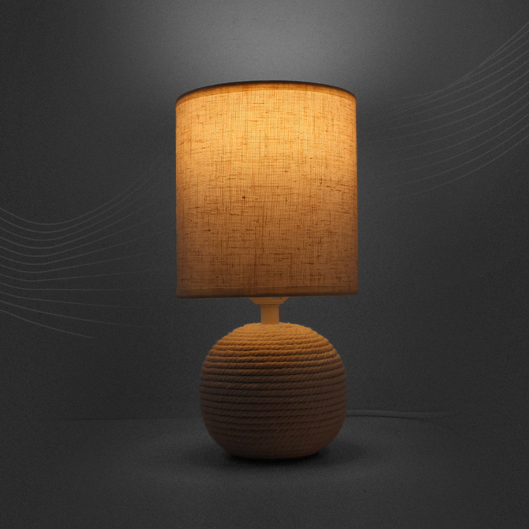 Small Table Lamp for Kids’ Room with Rope-Wrapped Design