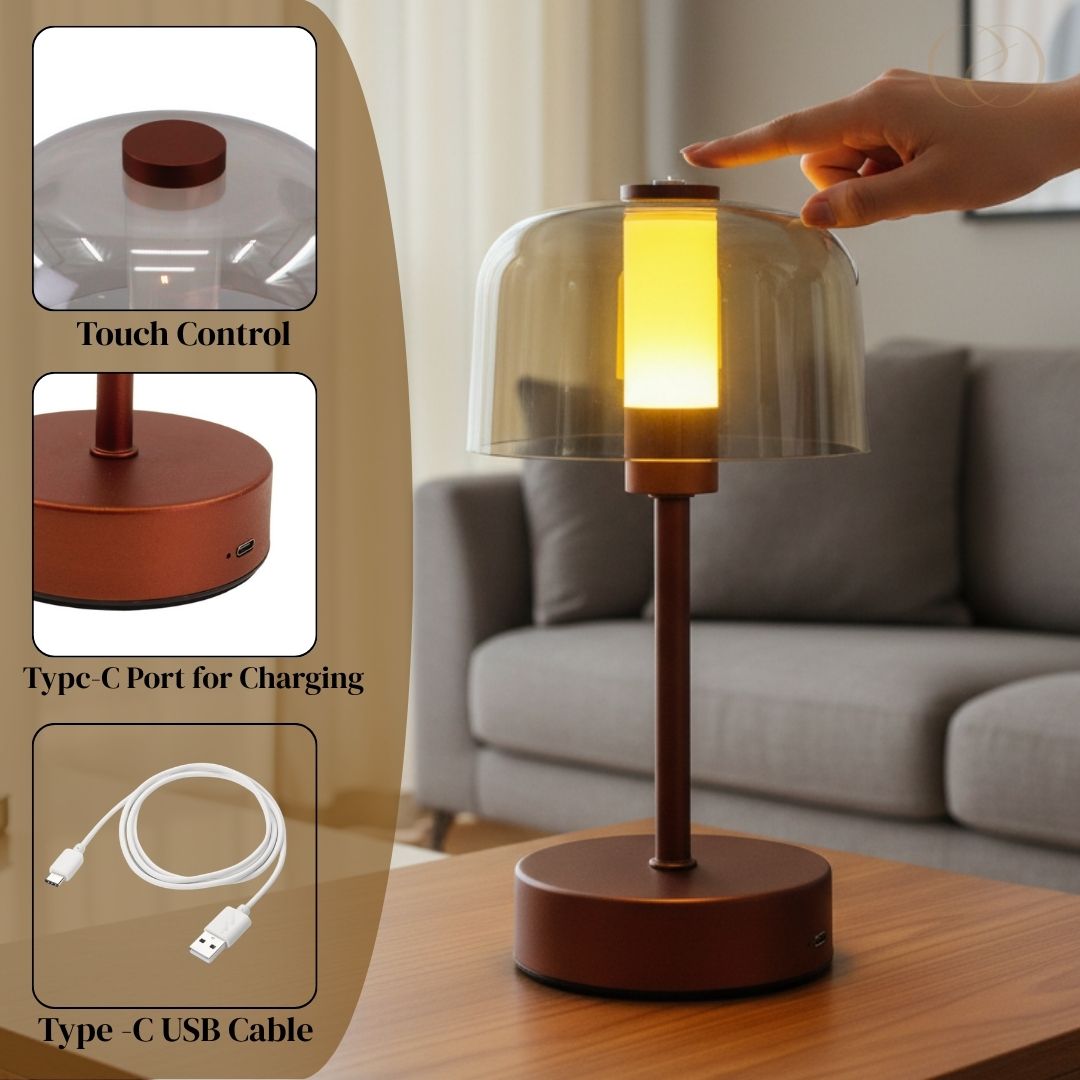 Rechargeable LED Lamp with Touch Control - 3 Light Modes