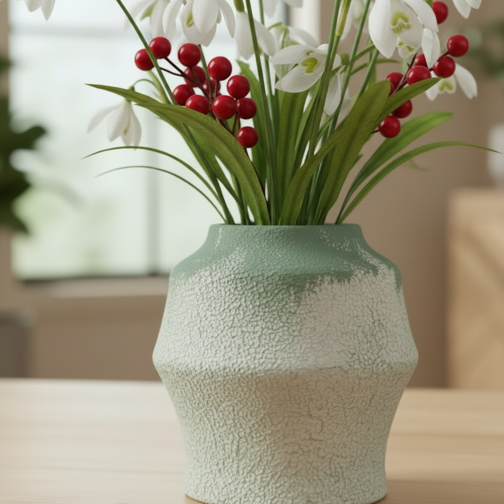 Modern Textured Ceramic Vase Set
