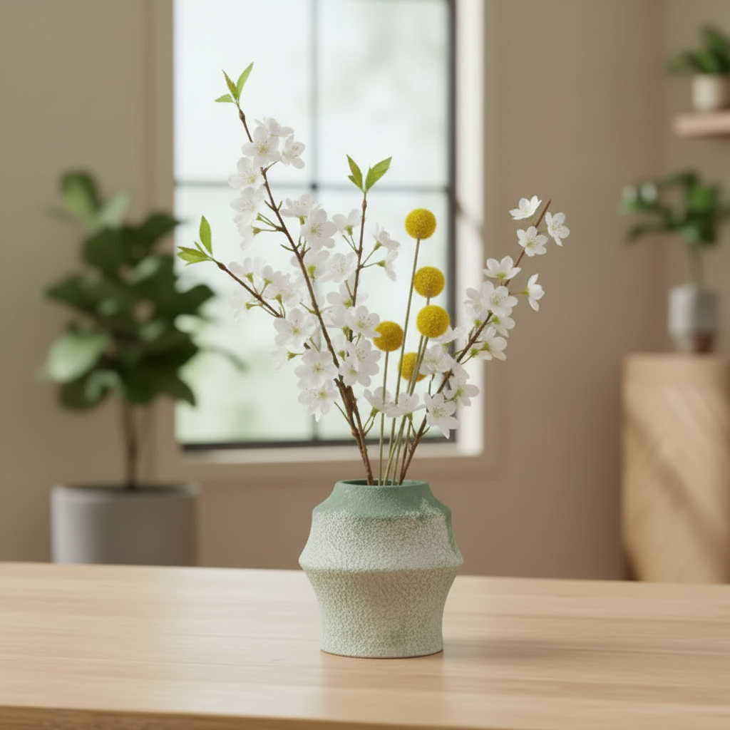 Modern Textured Ceramic Vase Set
