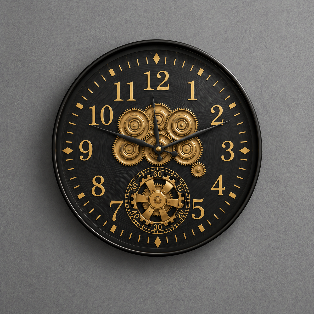 Industrial Gear Wall Clock – 45 cm Wide