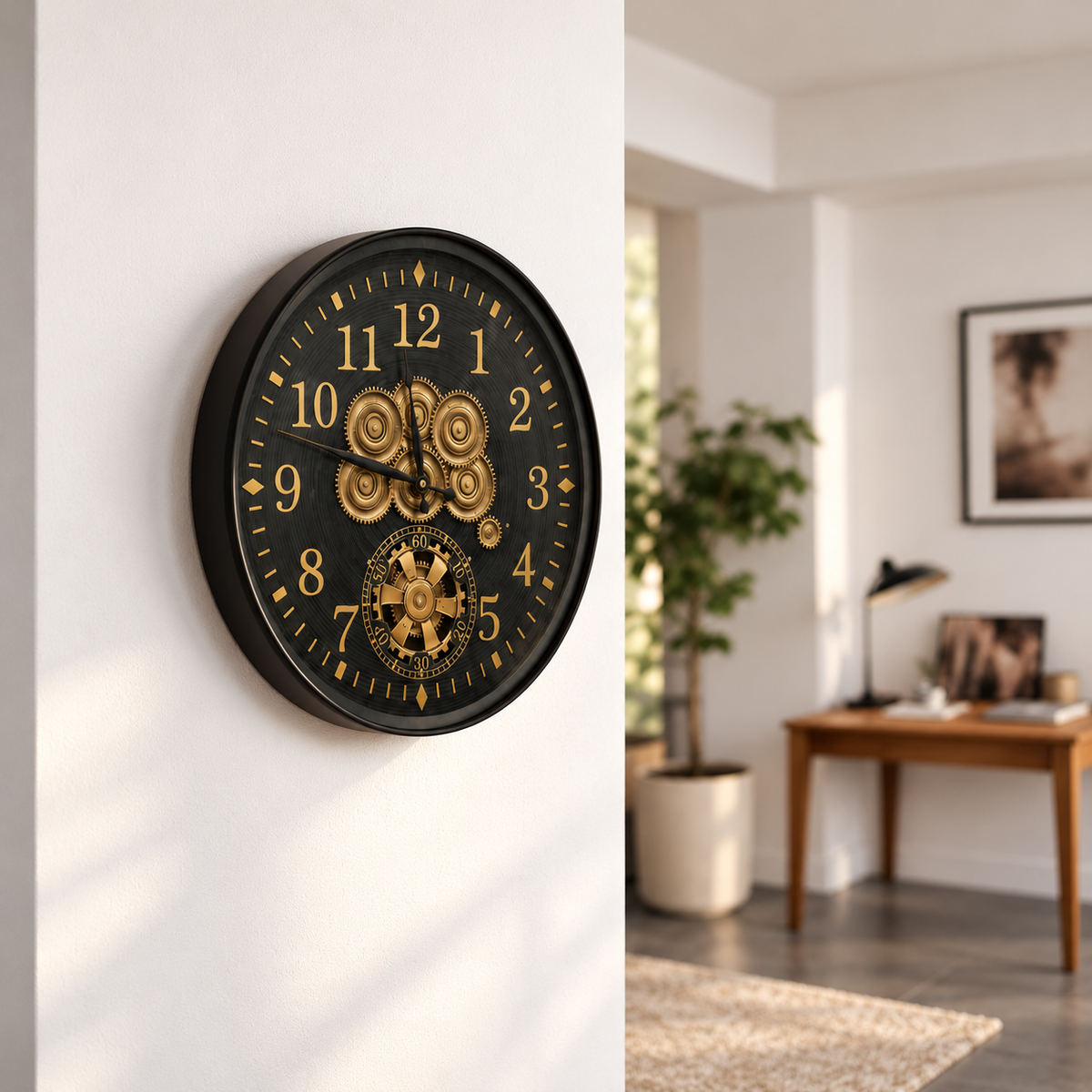 Industrial Gear Wall Clock – 45 cm Wide