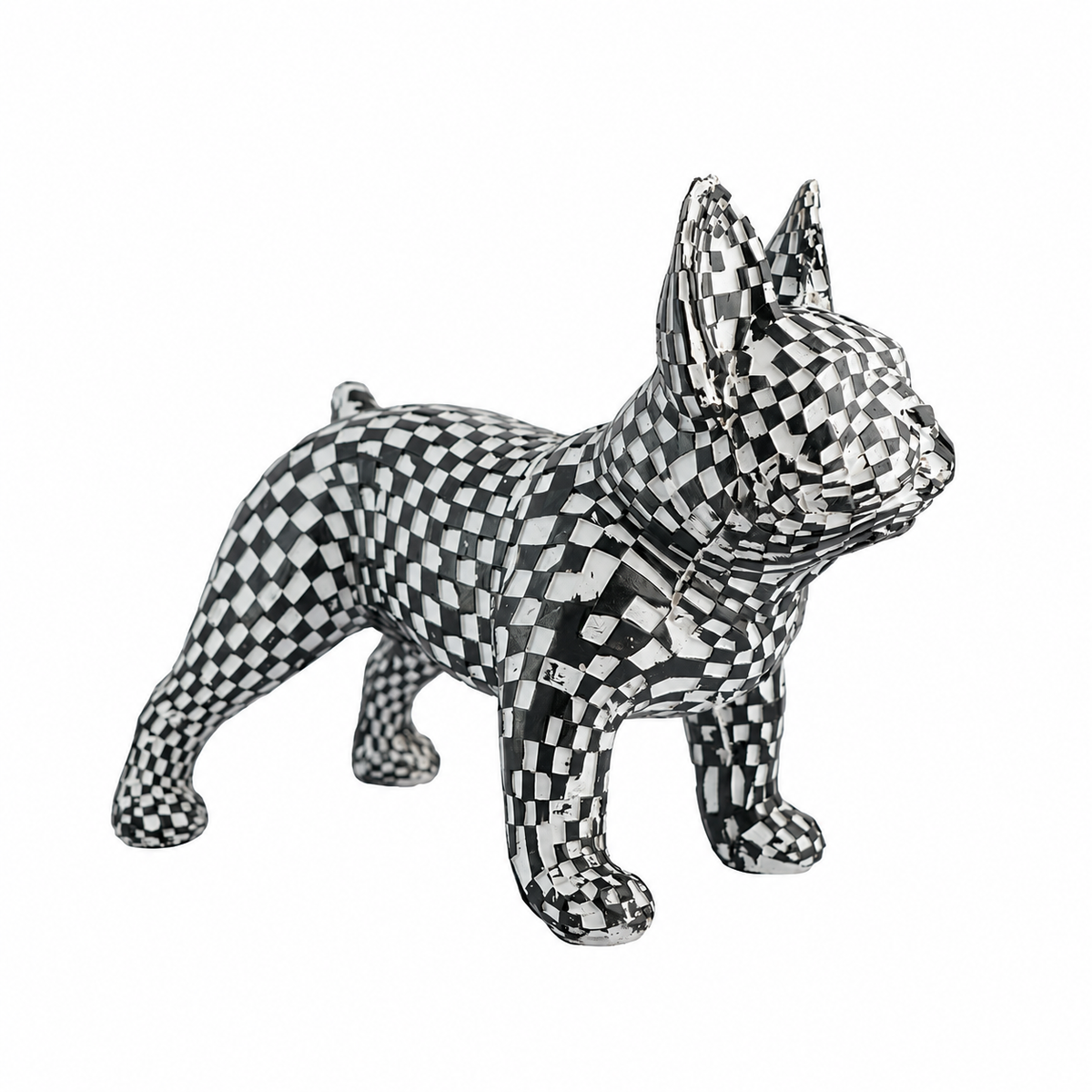 Black & White Checkered French Bulldog
