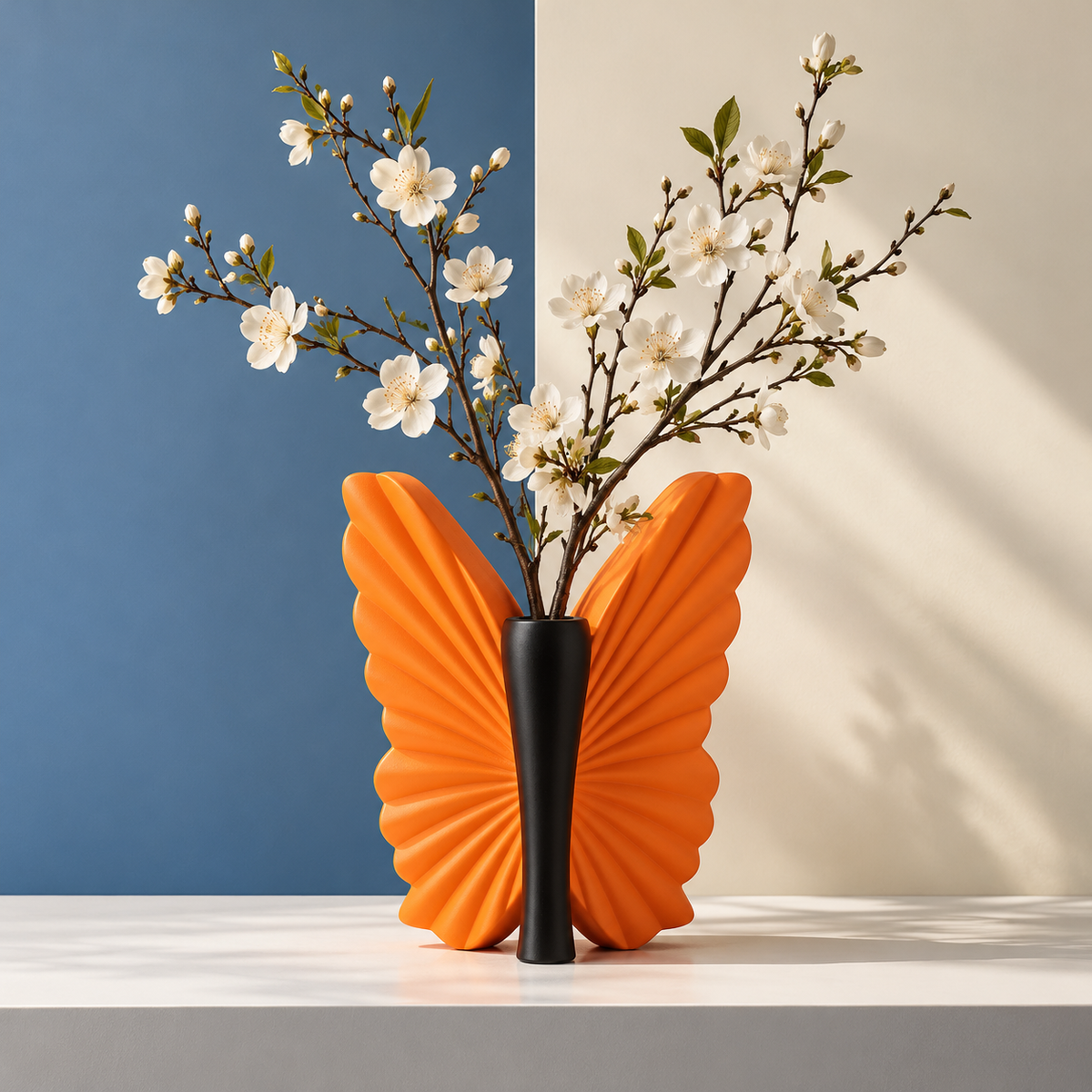 Elegant Butterfly Wings Polyresin Showpiece for Living Room