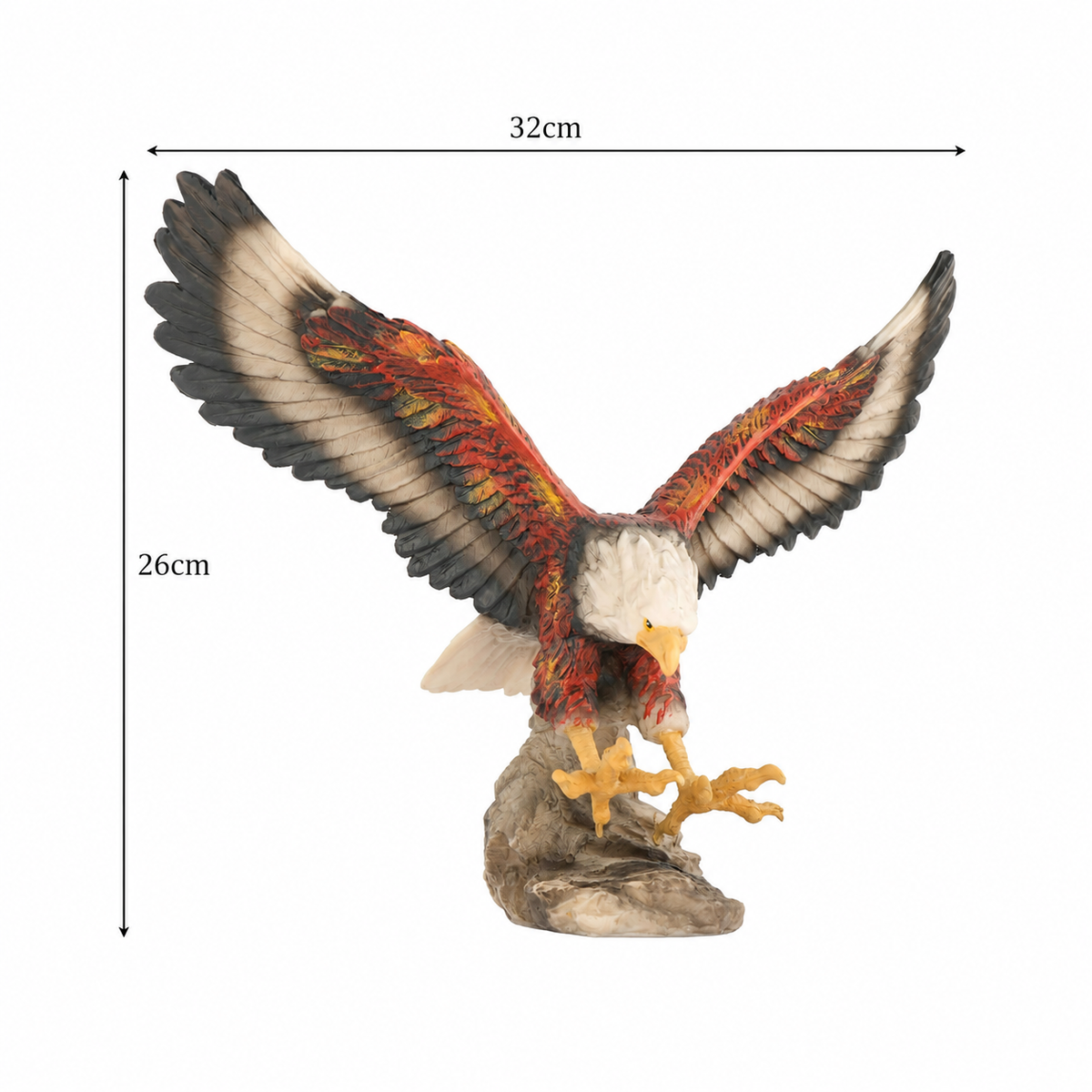 Majestic Flying Eagle Polyresin Showpiece with Spread Wings