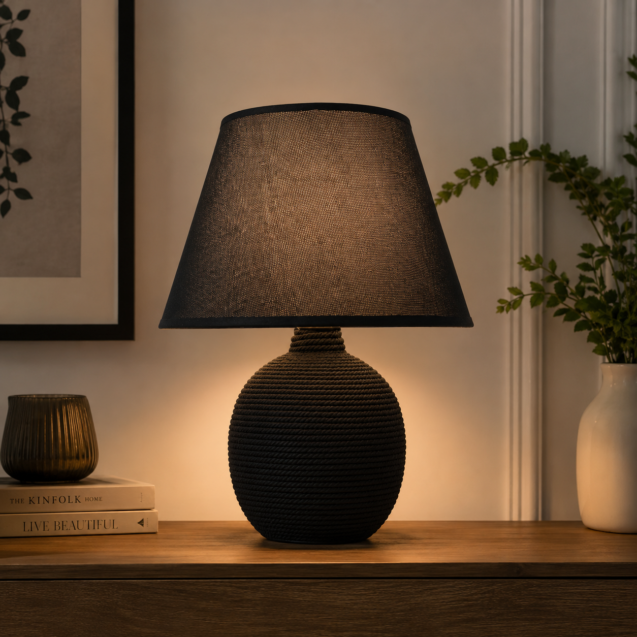 BLACK ROPE LAMP