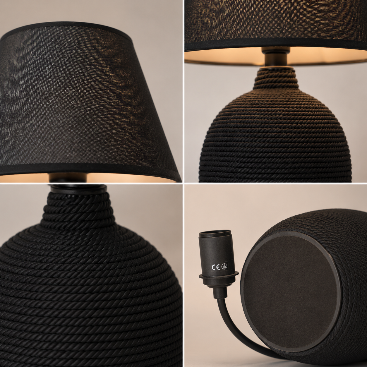BLACK ROPE LAMP
