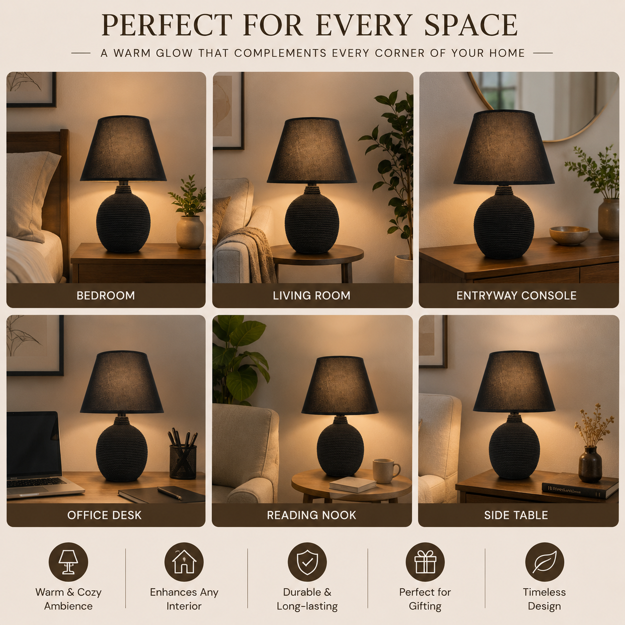 BLACK ROPE LAMP