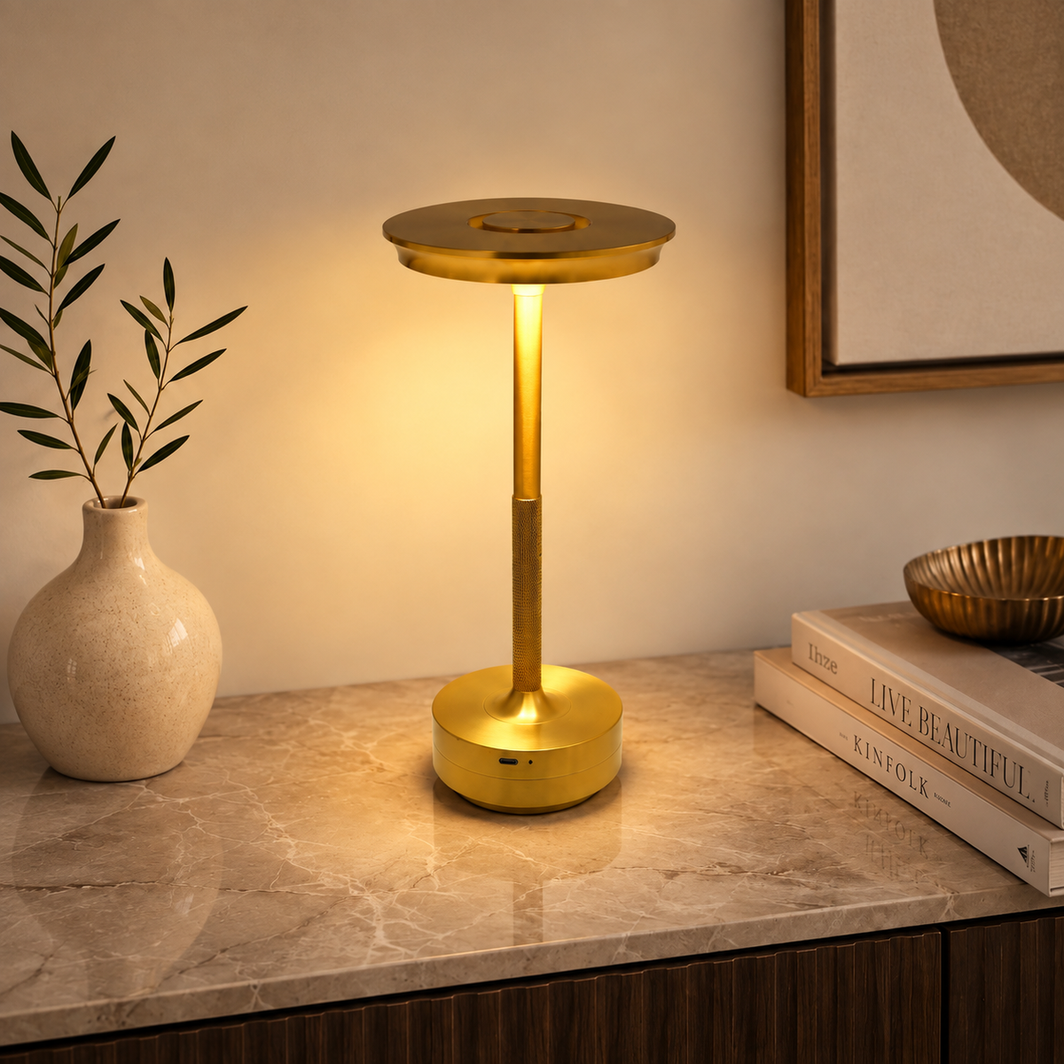 GLIDED TAP LAMP